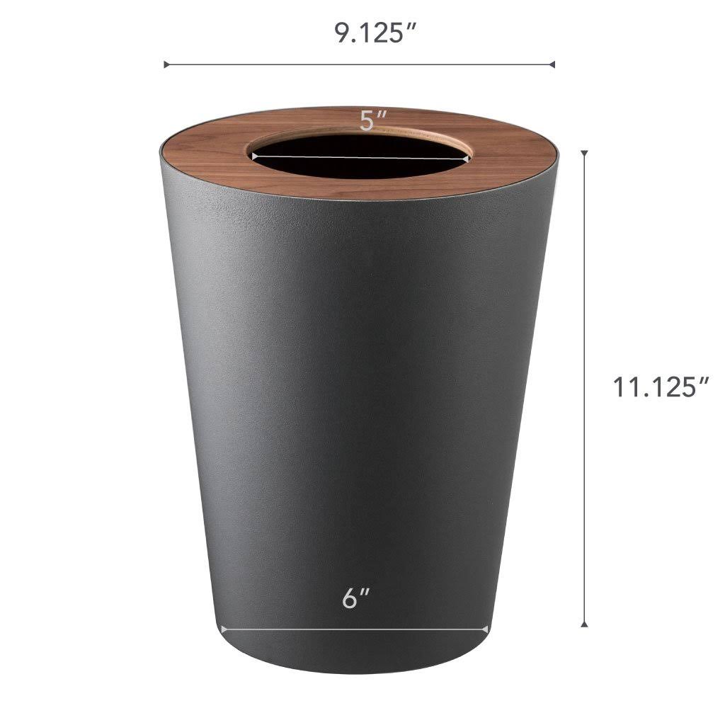 Black Round Trash Can I35899