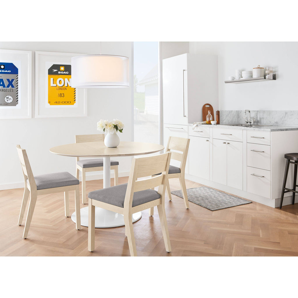 Modern Round Table with Stainless Steel Frame Base H8044
