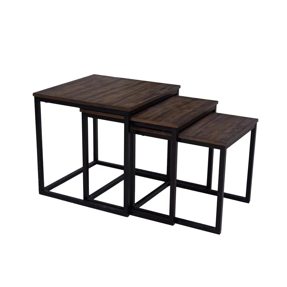Acacia Wood Square Nesting End Tables M514310