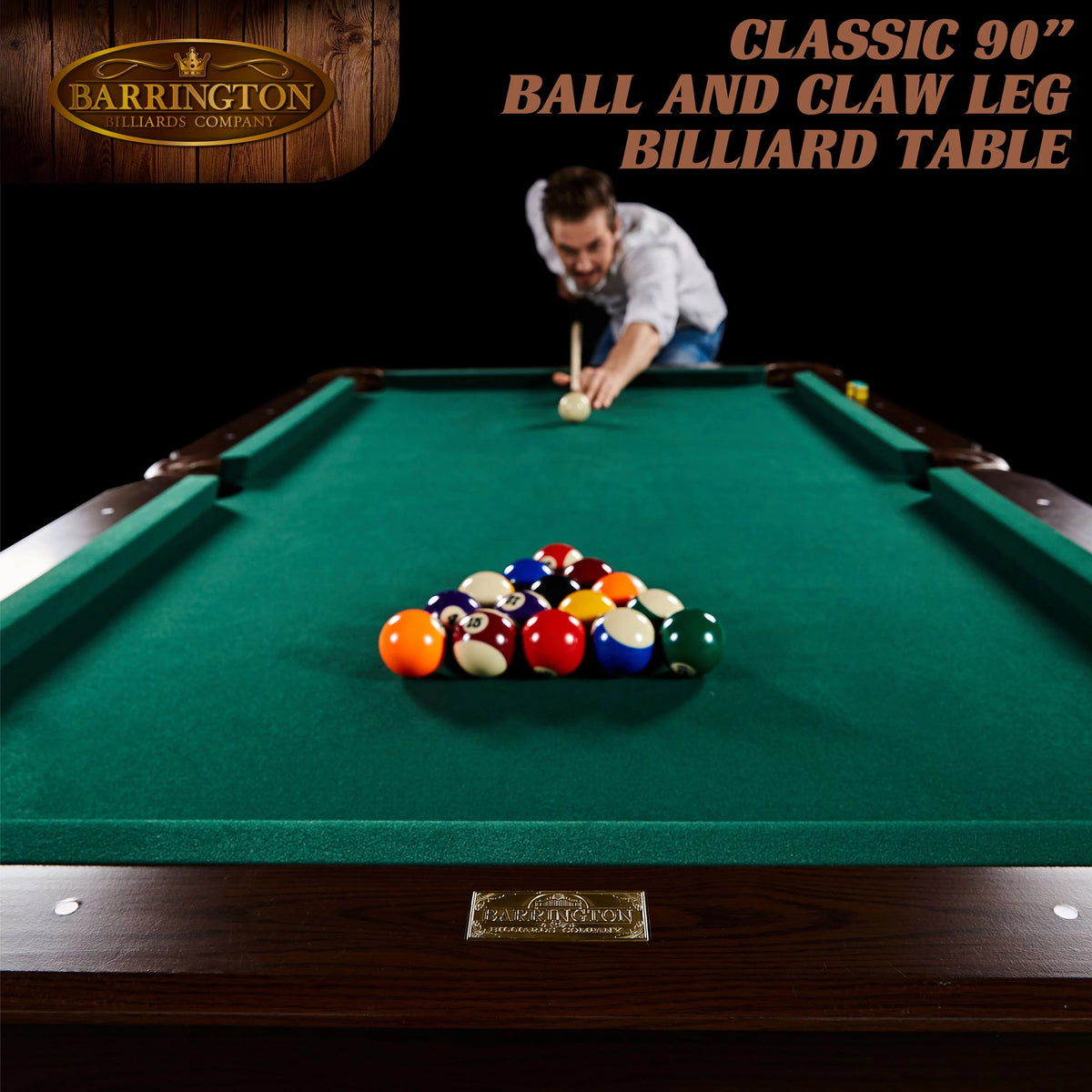 Green Ball and Claw Leg Pool Table H862