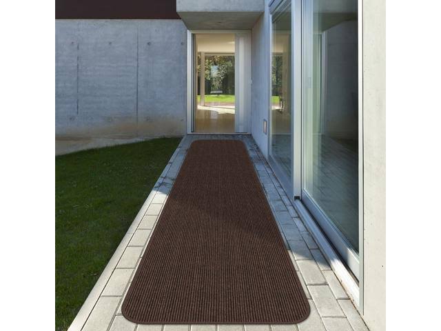 Double-Ribbed Carpet Runner with Skid-Resistant Rubber Backing - Bittersweet Brown - 4' x 50' Q3073