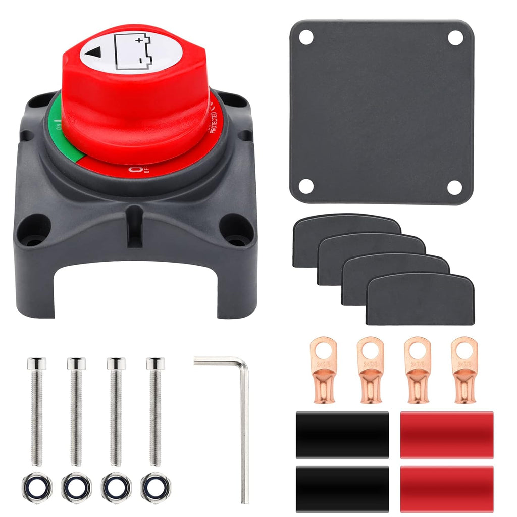 Battery Disconnect Switch, 12V 24V 48V, Pack of 2 B322762