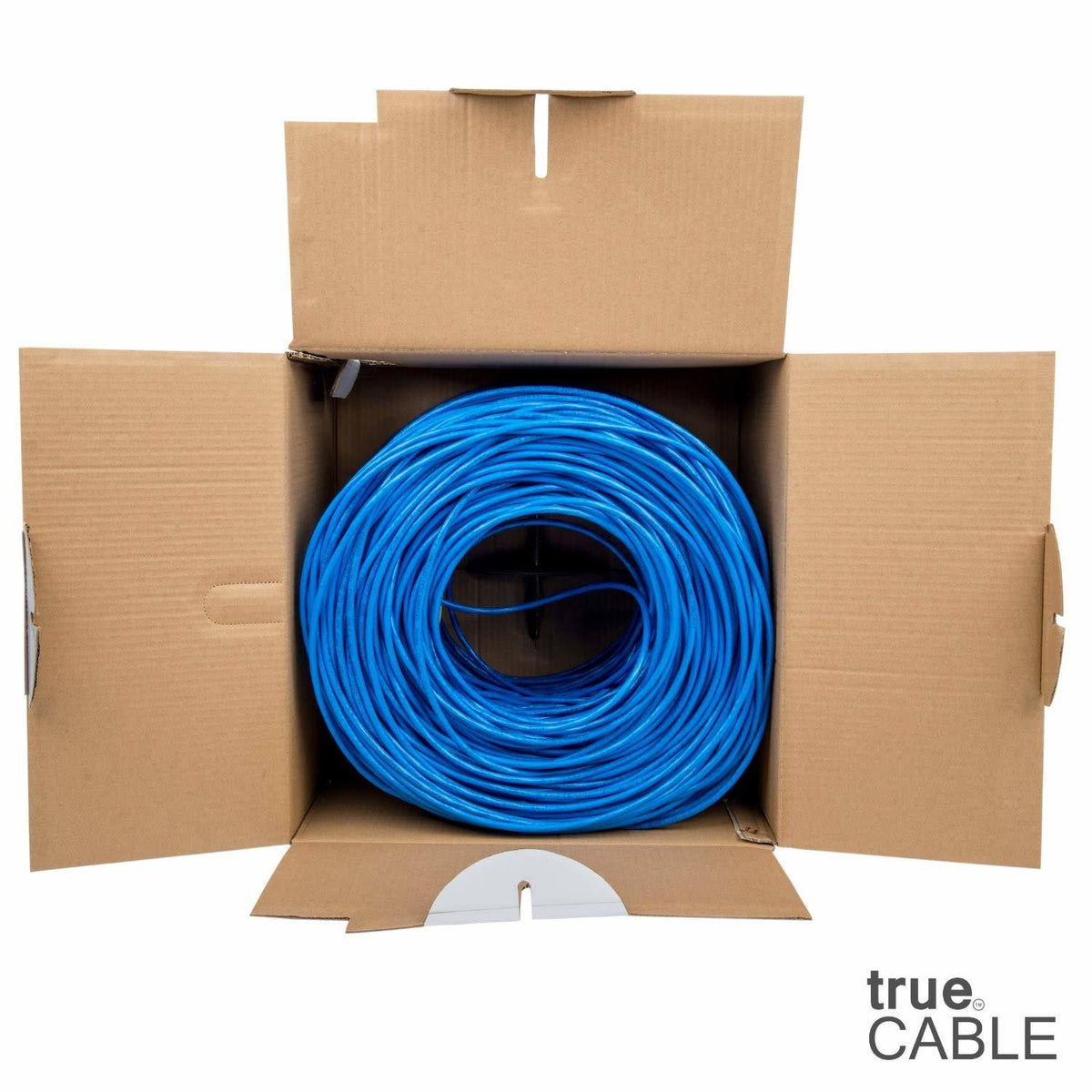 Cat6 Riser 1000ft Blue 23AWG Solid Bare Copper UTP Bulk Ethernet Cable R6673