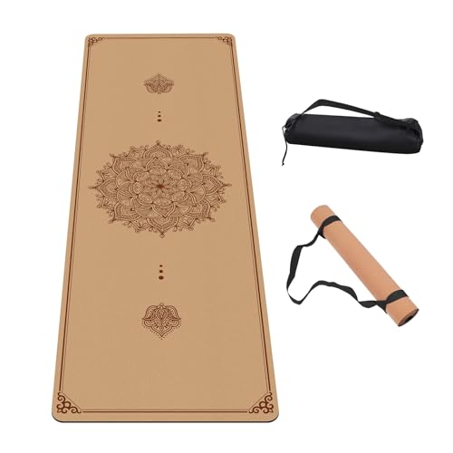 Cork Yoga Mat Non Slip Thick 72" x 24" x 5mm Z221724