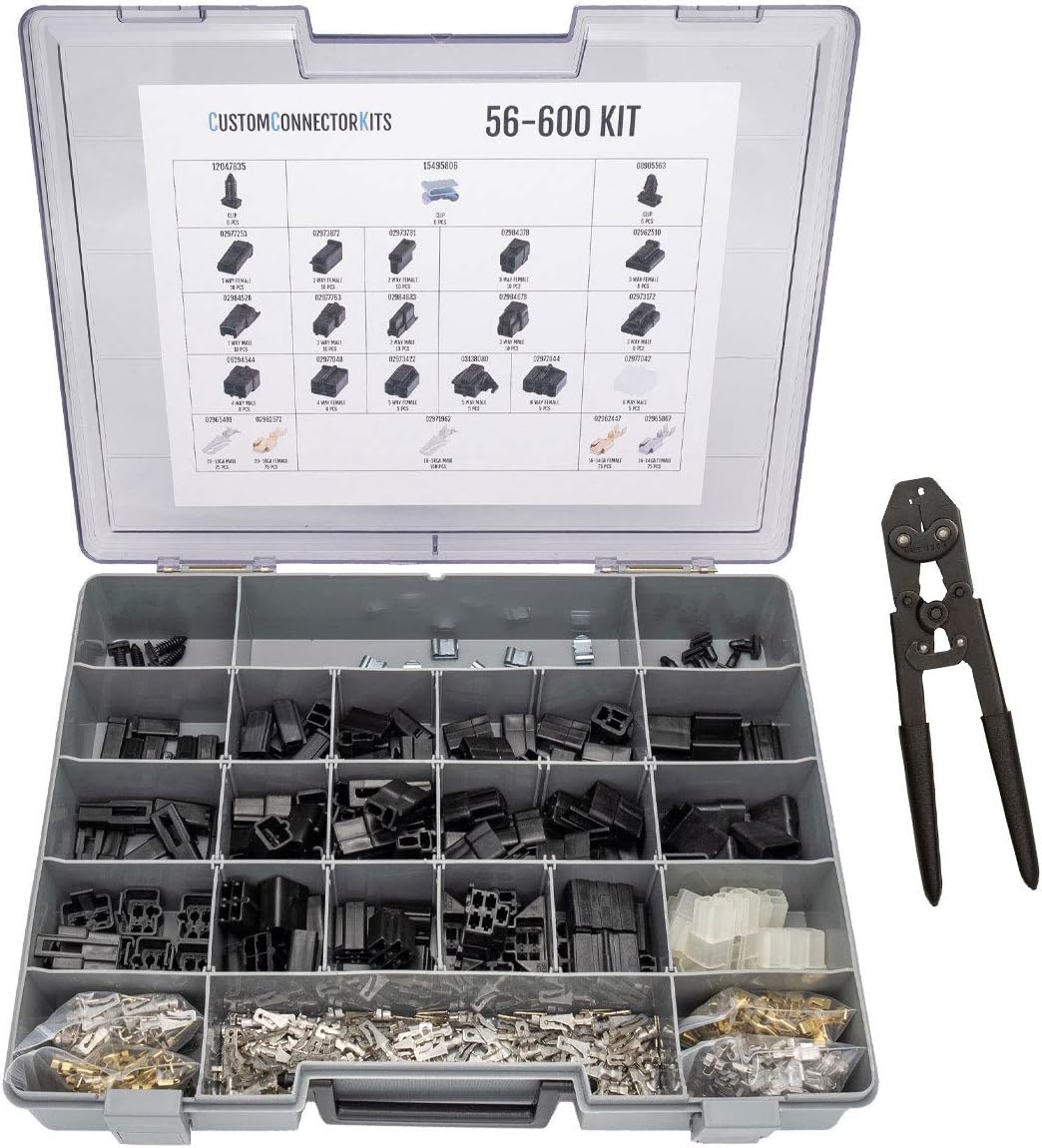 Automotive Electrical Connectors 600 Piece Kit with Crimp Tool L85926