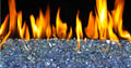 24x22 Carribean Blue Fireplace Fire Glass R9774