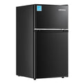 3.1 Cu.Ft Double Door Mini Fridge with Freezer, Black I815394