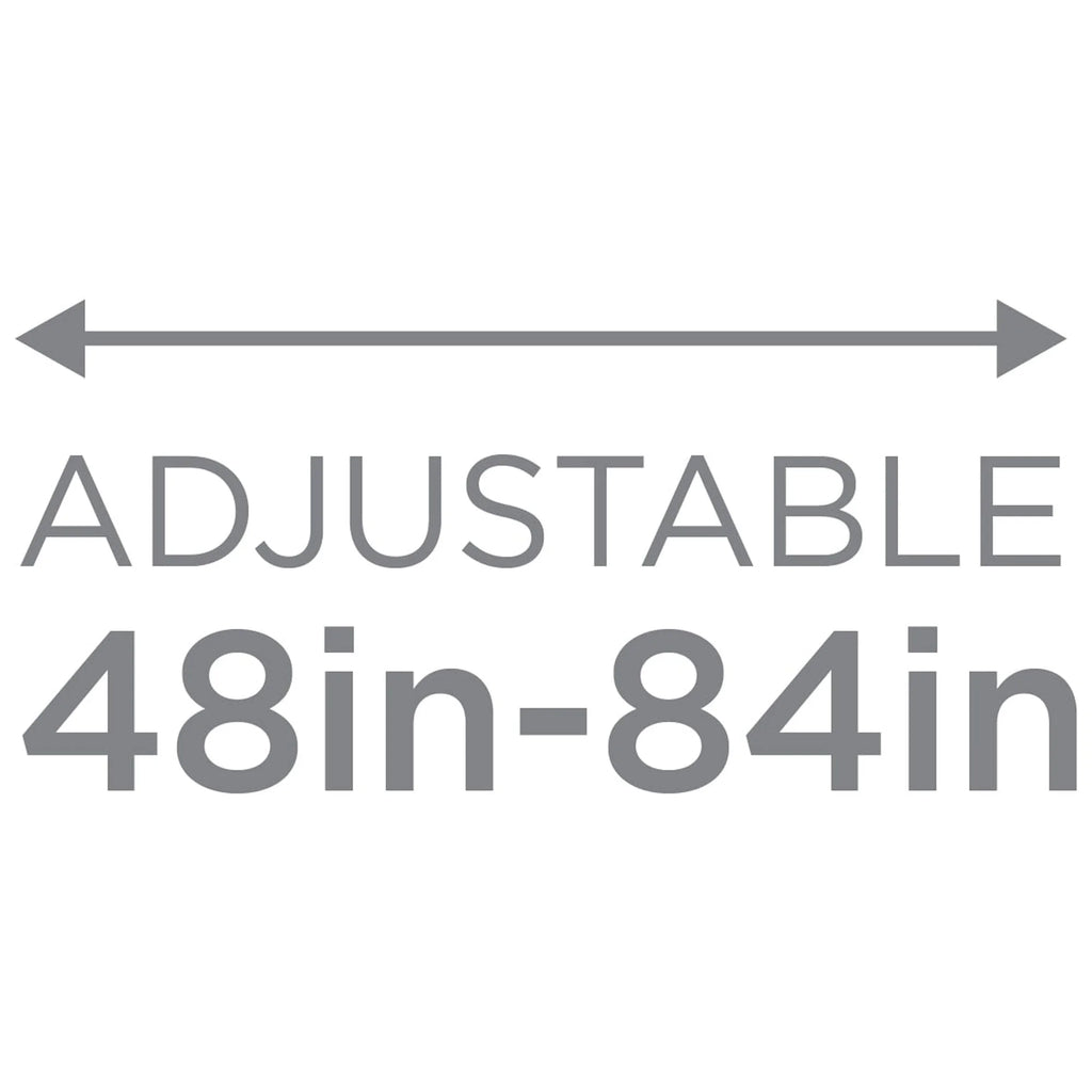 Adjustable Tension Single Curtain Rod, 48" - 84", Brushed Nickel S982862