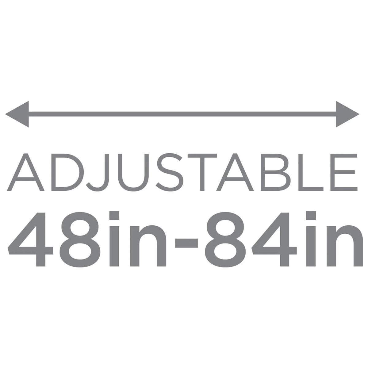 Adjustable Tension Single Curtain Rod, 48" - 84", Brushed Nickel S982862