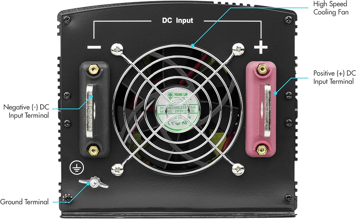 12V 5000 Watt Power Inverter with Remote Control D138565