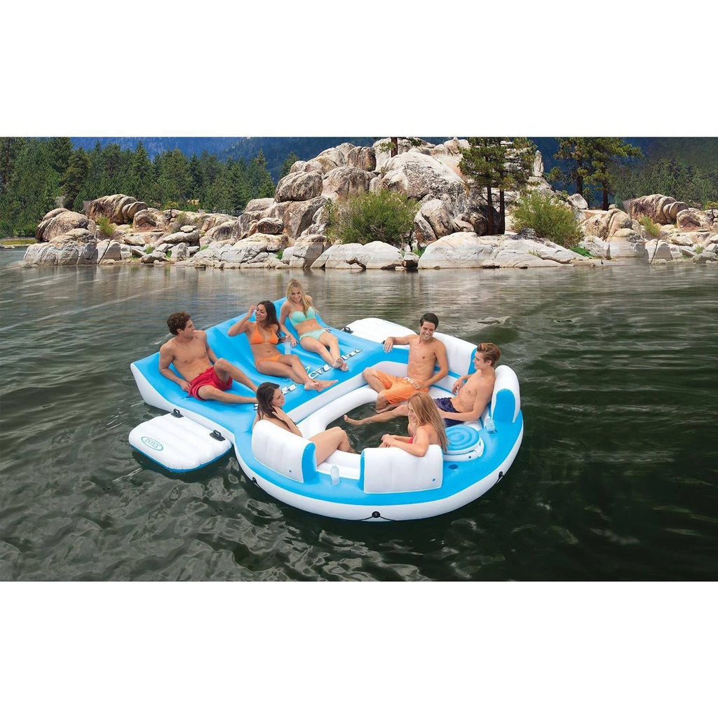Inflatable Island Lounger 6 Person Floating Island Q51255