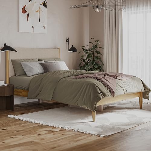 Queen Bed Boucle Platform L61500