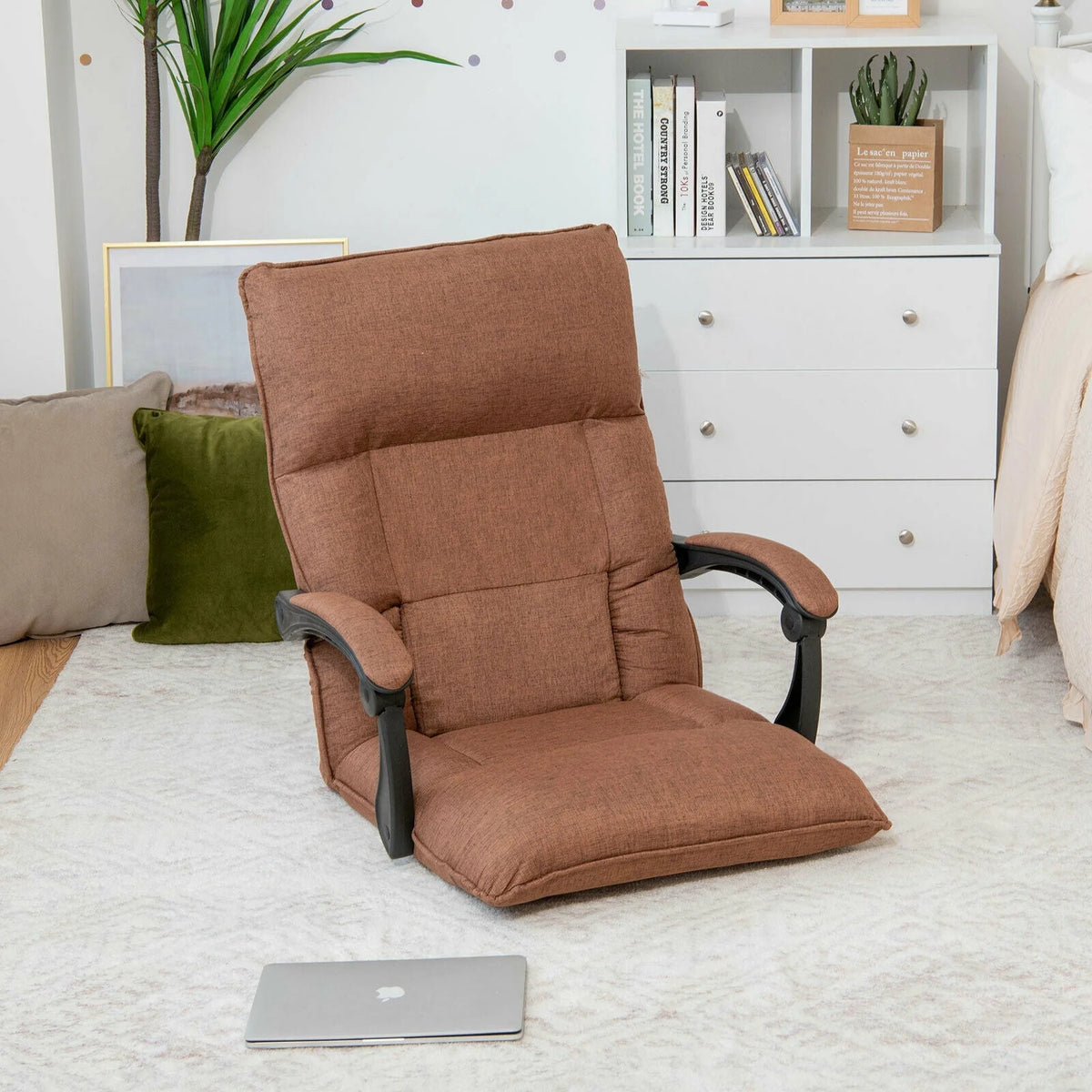 Brown 14-Position Floor Chair A553223
