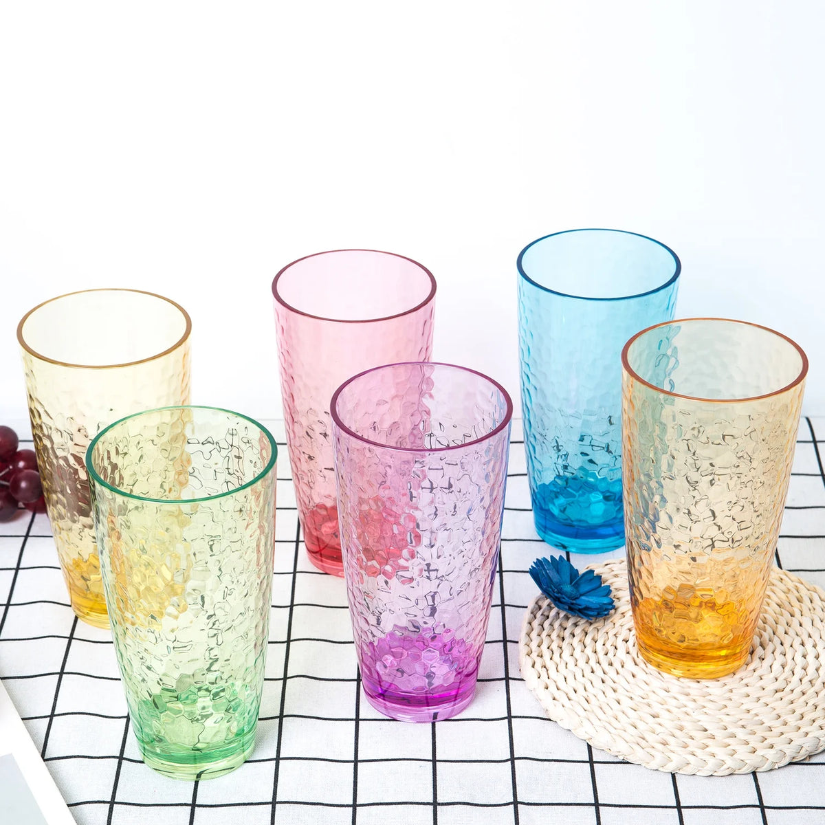 26-Ounce Acrylic Glasses Plastic Tumbler Set of 6 BPA Free G684212