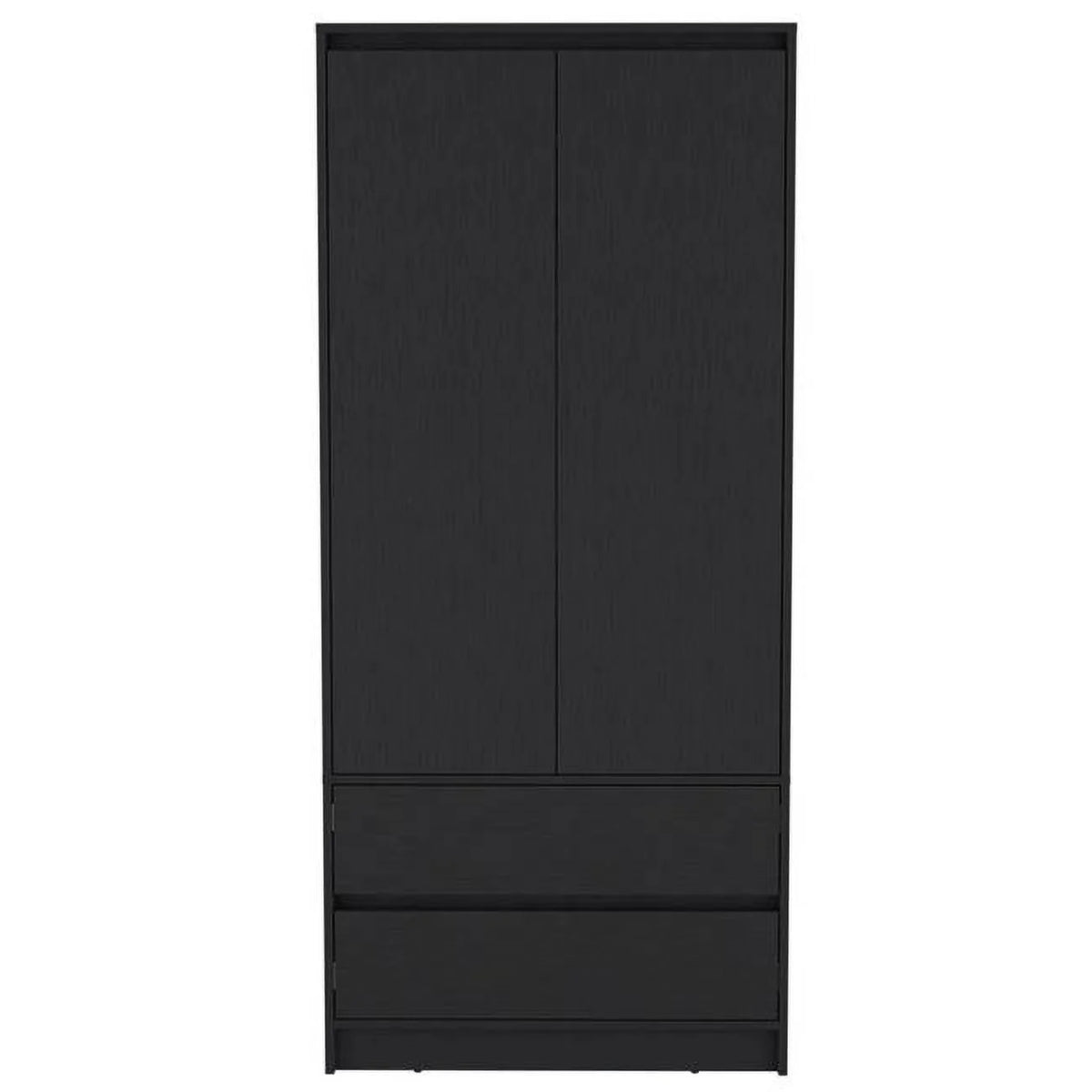 Black 32 in. Two Drawer Combo Dresser A843