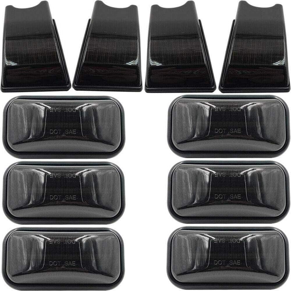 10pcs LED Cab Marker Light Housing Smoke Lens Roof Top Clearance Light Cover D943