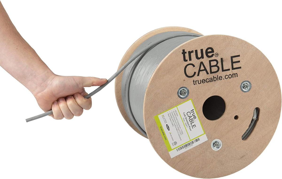 500ft Gray 23AWG Solid Bare Copper Bulk Ethernet Cable V472