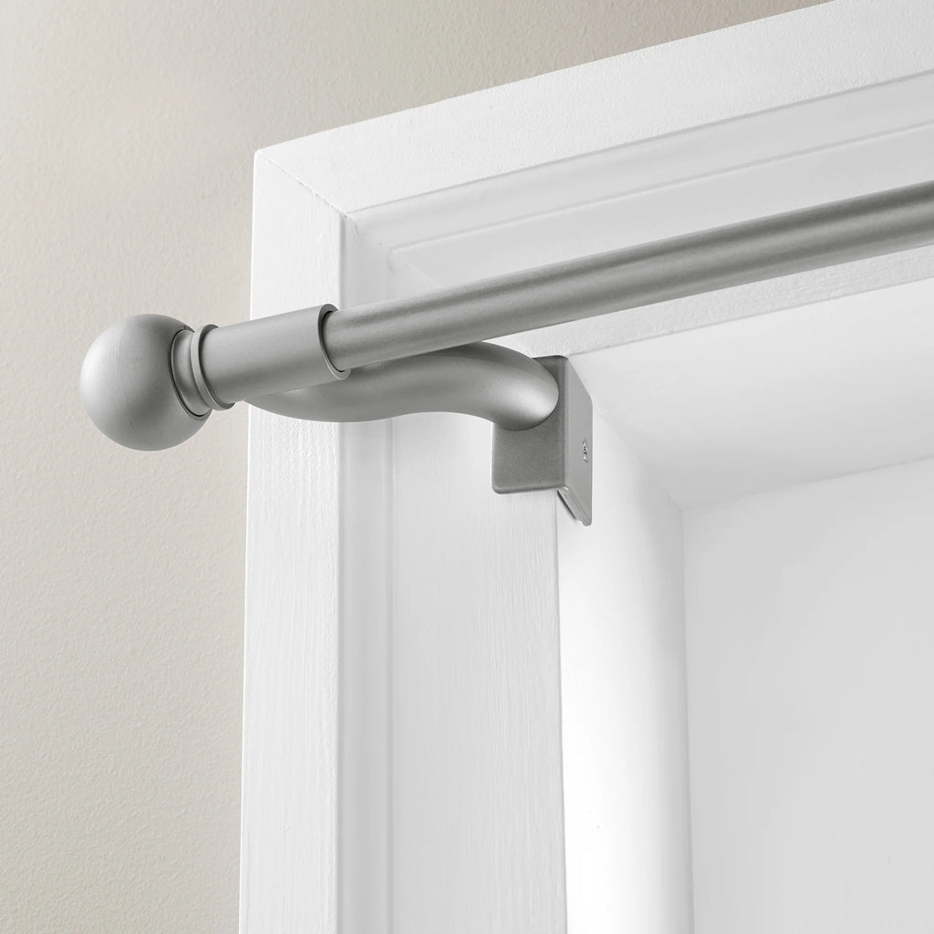 Adjustable Tension Single Curtain Rod, 48" - 84", Brushed Nickel S982862