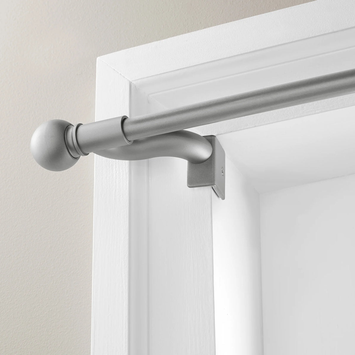 Adjustable Tension Single Curtain Rod, 48" - 84", Brushed Nickel S982862
