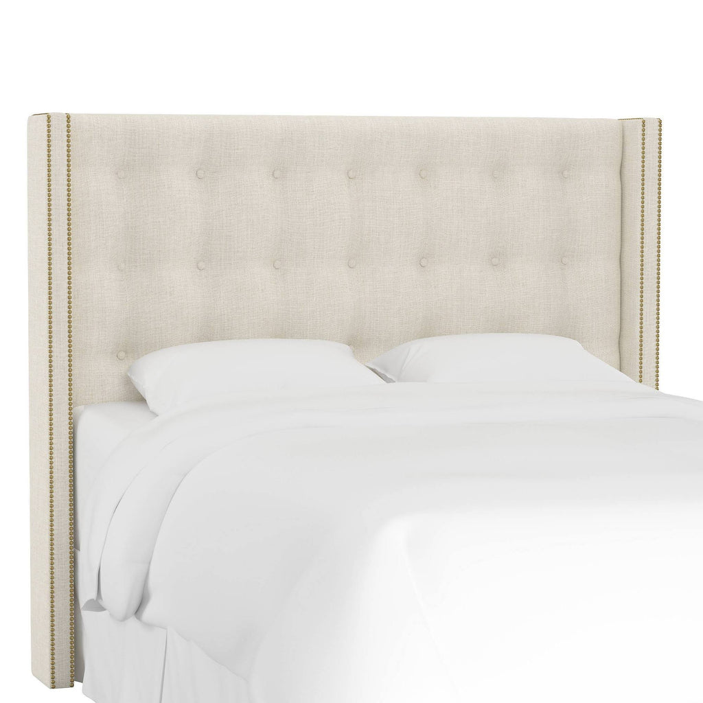 Cream Tufted Wingback Headboard California King H5790