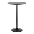 Adjustable Dining to Bar Table in Black Metal and Espresso E293