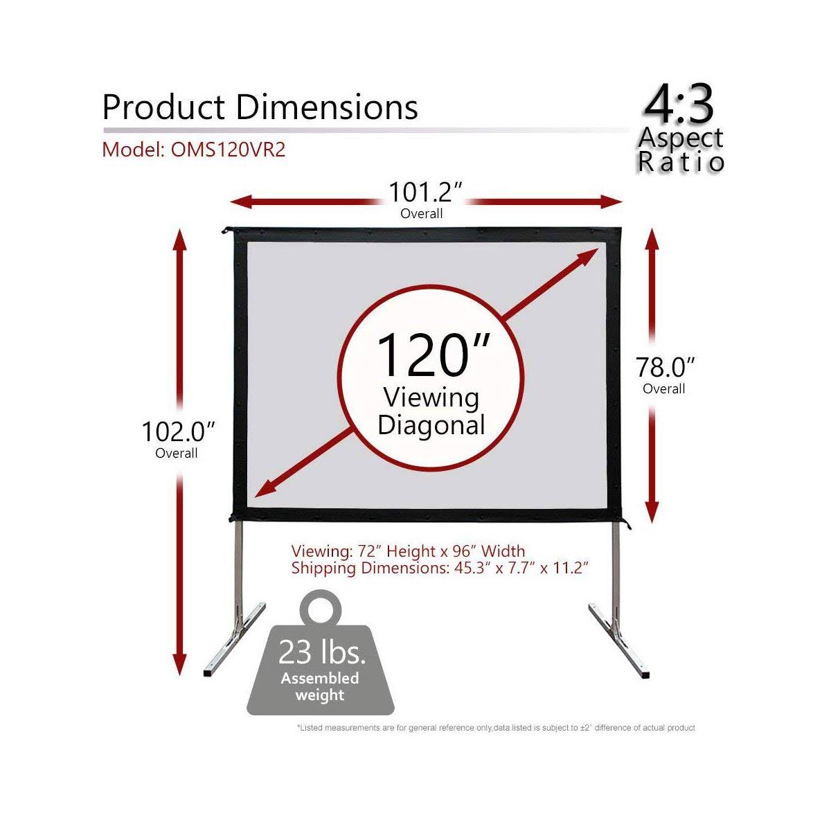 120x22 Projection Screen N912597