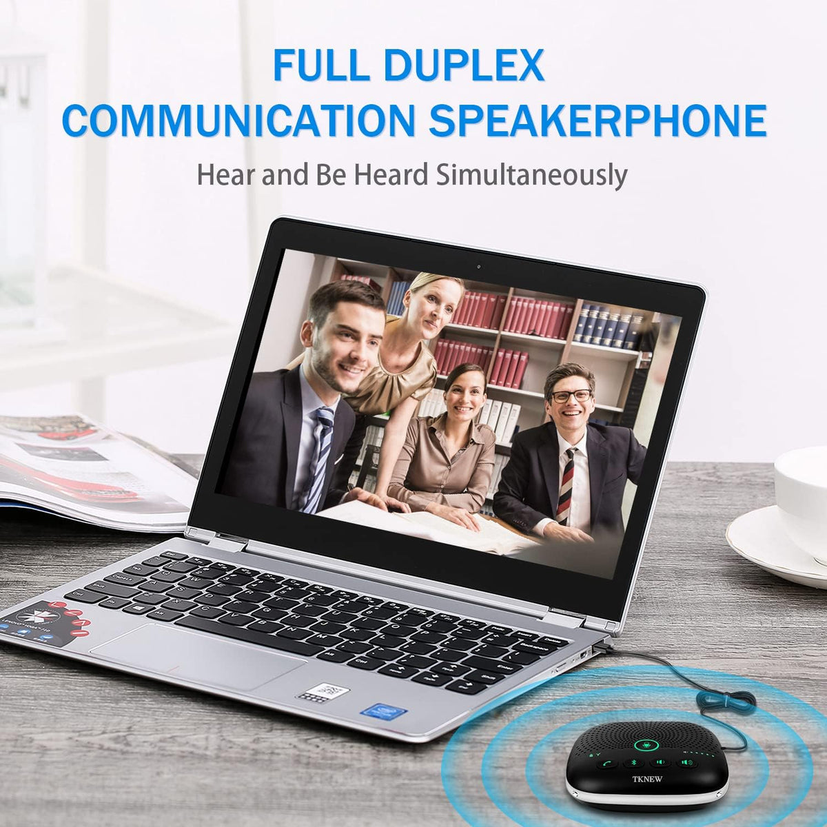Bluetooth Speakerphone Conference Speaker with 4 Noise Cancellation Mics, Pack of 2 B979