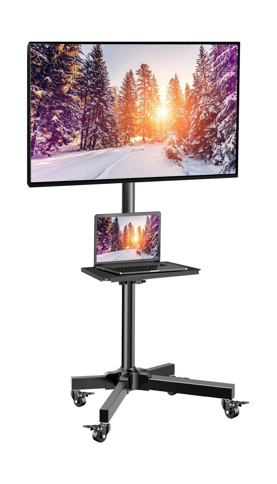 Mobile TV Cart with Wheels for 23-55 inch LCD LED 4K Flat Curved Screen TVs V81193