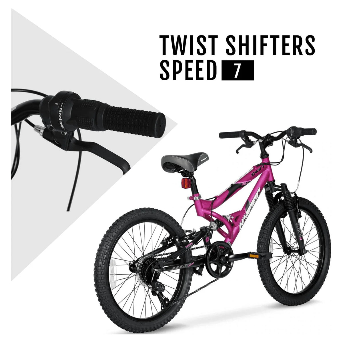 20 Girl's Mountain Bike for Kids, Magenta B8108