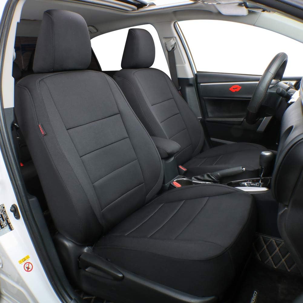 Custom Fit Full Set Car Seat Covers Leatherette Black X45343