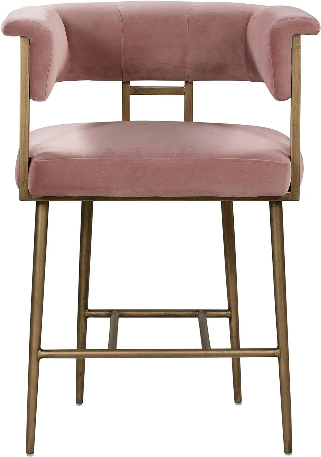 Blush Velvet Upholstered Counter Stool F343