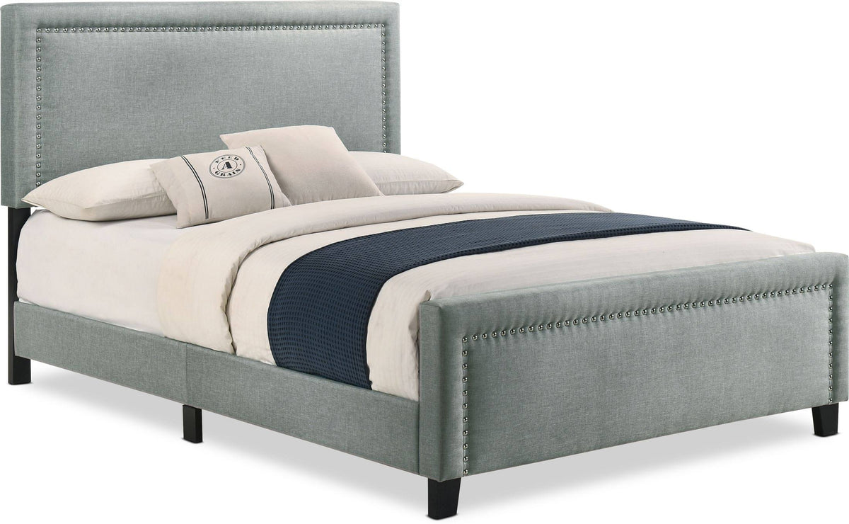 Gray Linen Upholstered Bed R677705