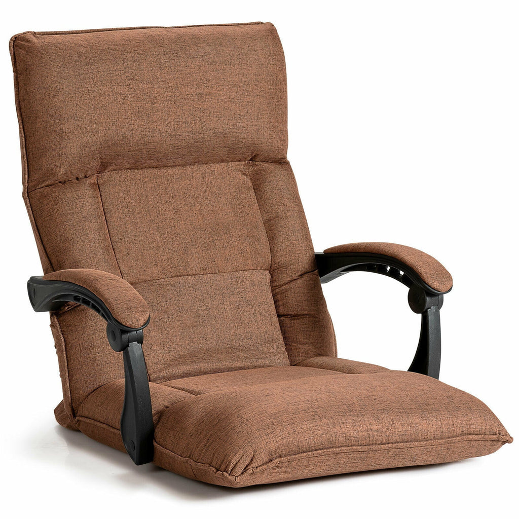 Brown 14-Position Floor Chair A553223