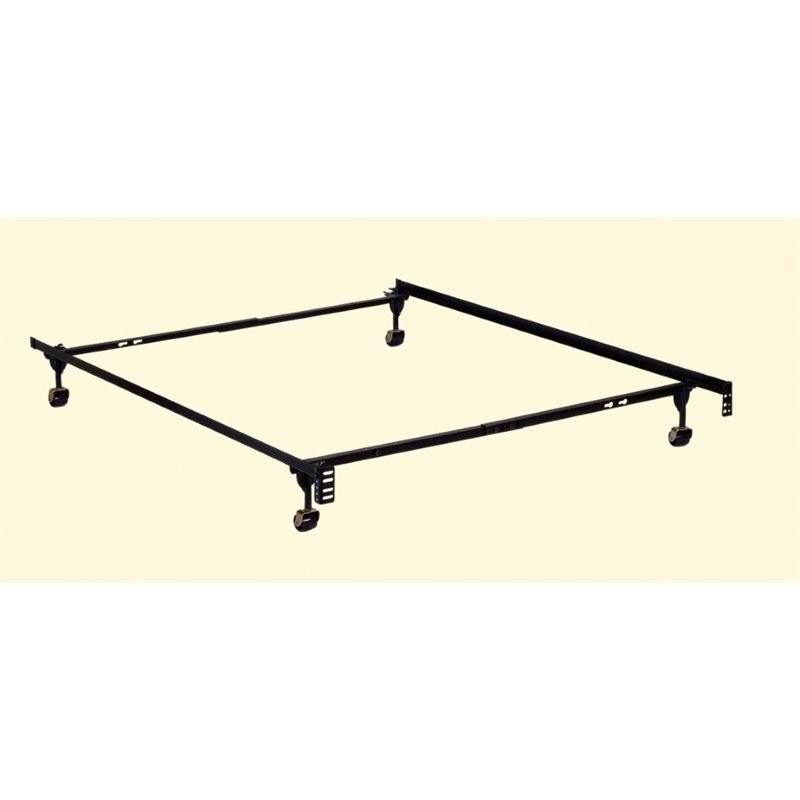 Adjustable Metal Twin/Full Bed Frame in Black T15271