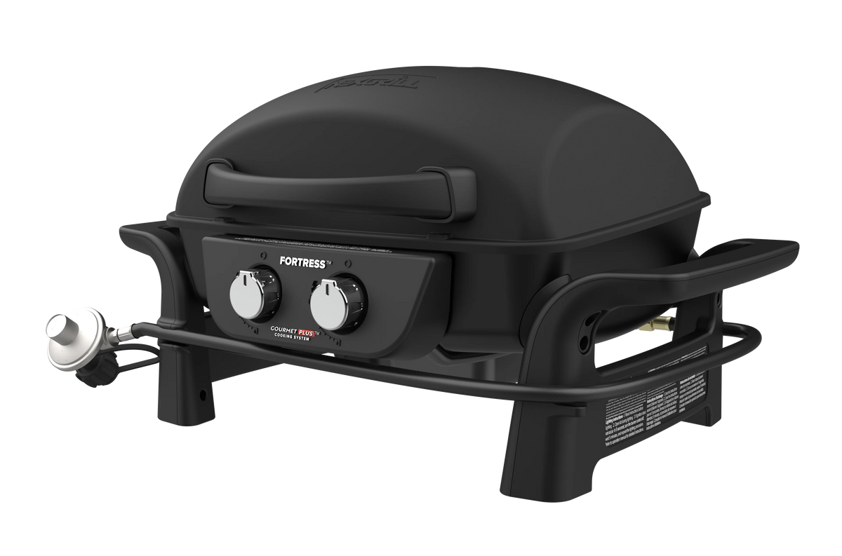 1 Burner Cast Aluminum Tabletop Propane Gas Grill Black X82987