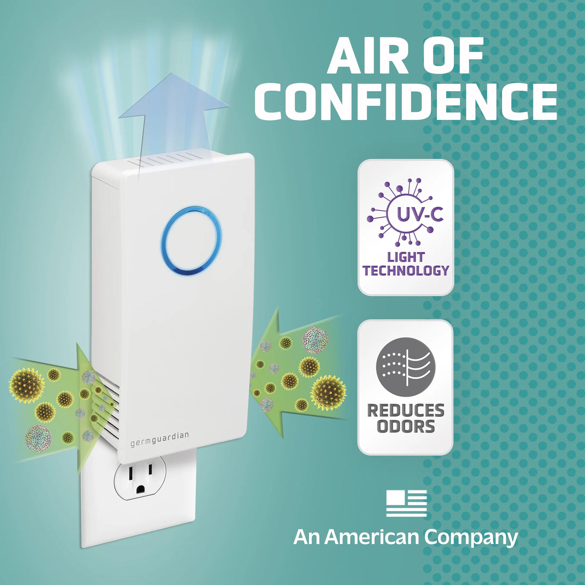 Black Pluggable UV-C Air Sanitizer & Deodorizer K212