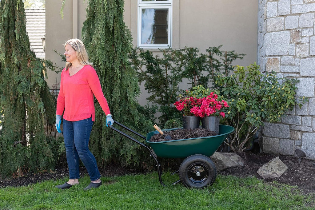 2 Tire Wheelbarrow Garden Cart Z5318
