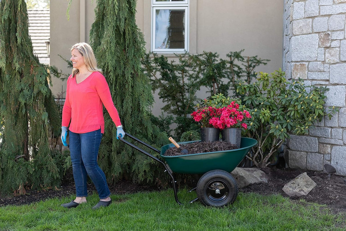 2 Tire Wheelbarrow Garden Cart Z5318