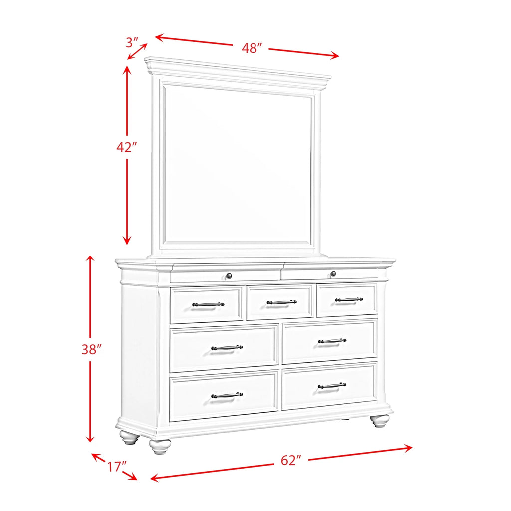 Black 9-Drawer Dresser with Mirror H12536