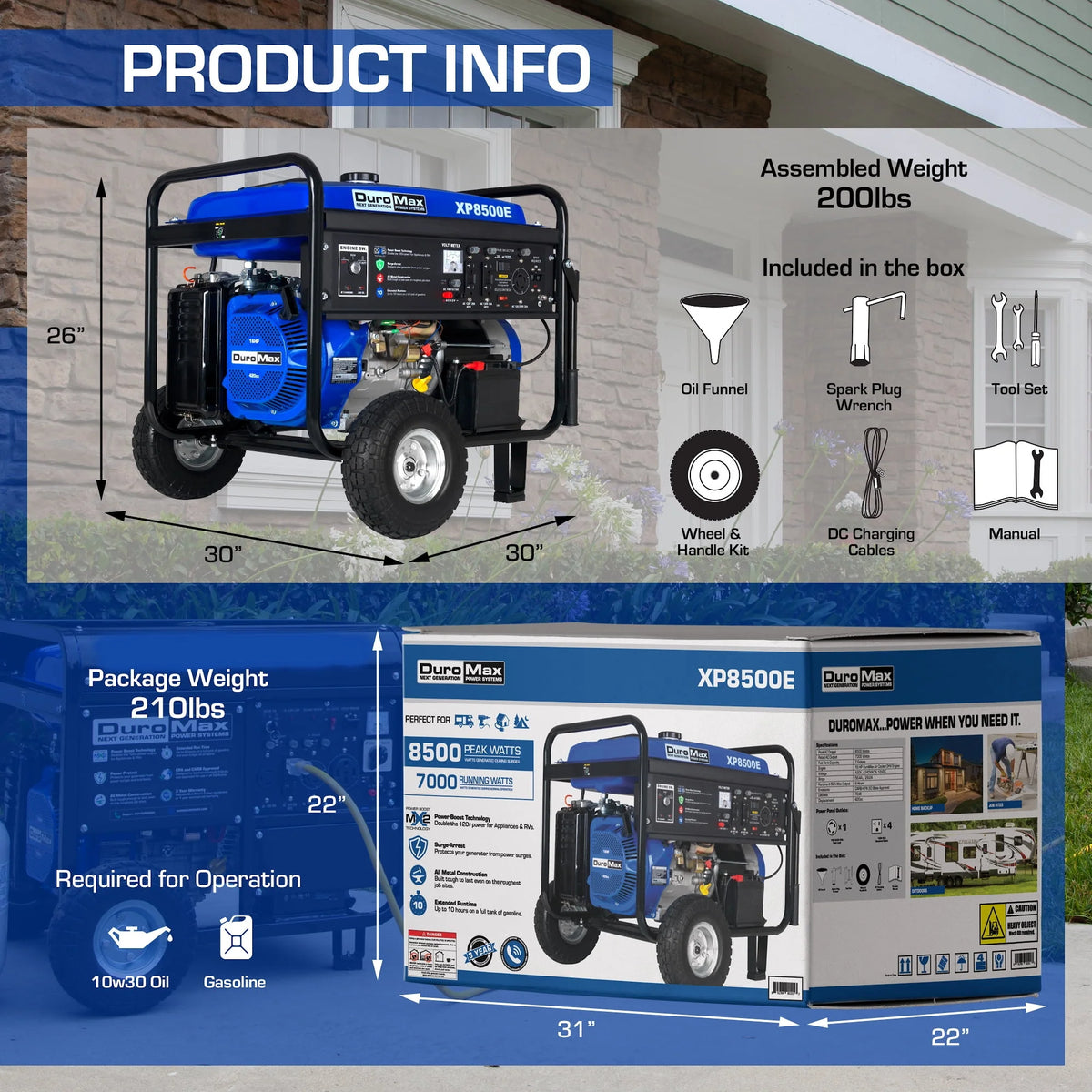 8500-Watt 420cc Gas Generator with Electric Start C682699