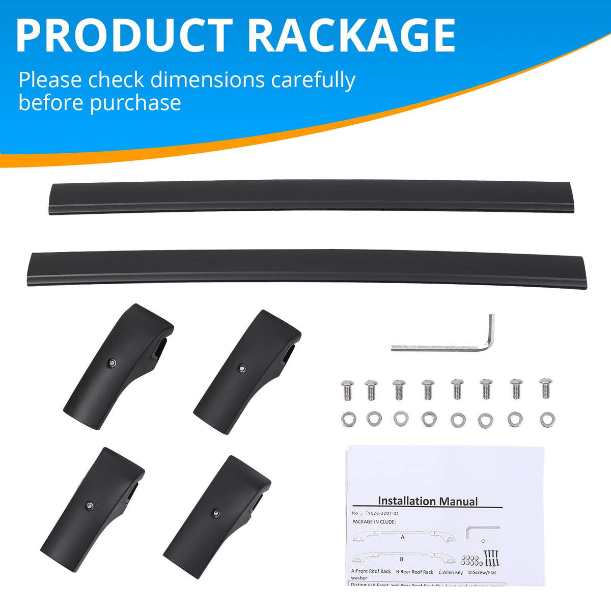 Heavy Duty Steel Roof Rack Cross Bars for Jeep Renegade H992930