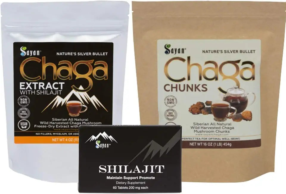 Chaga Shilajit Supplements 4 oz Powder 1 lb Raw Chunks Tablets N568