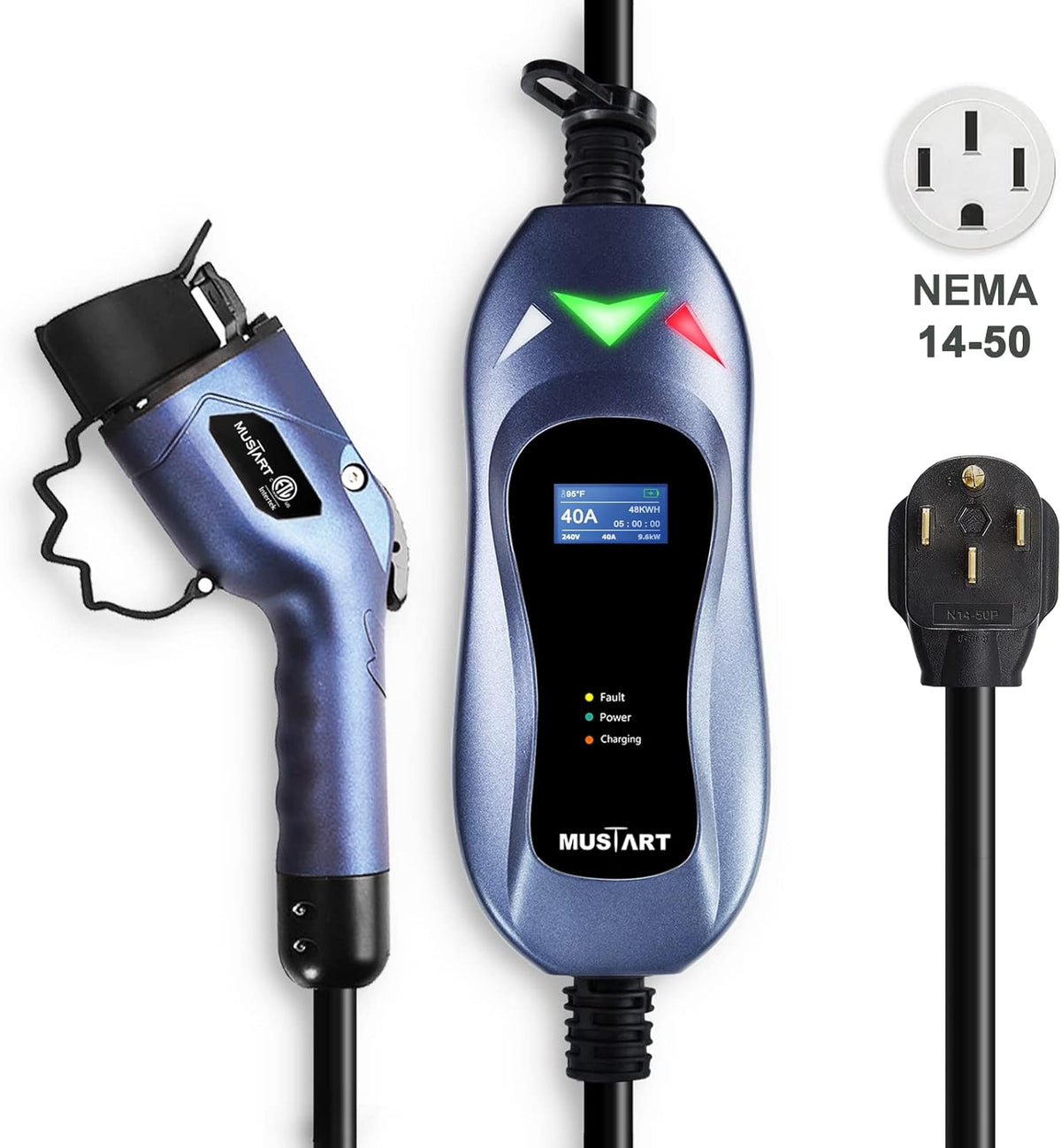 Level 2 Portable EV Charger 240 Volt 40 Amp 25ft Cable K2103