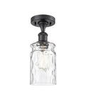 Matte Black 1 Light Semi-Flush Mount A448