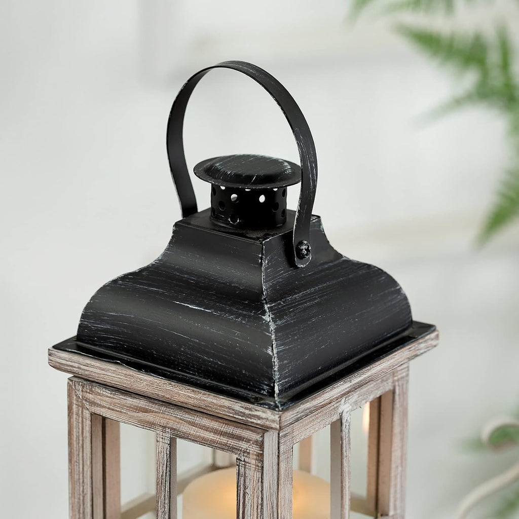 Rustic Wooden Candle Lantern C930