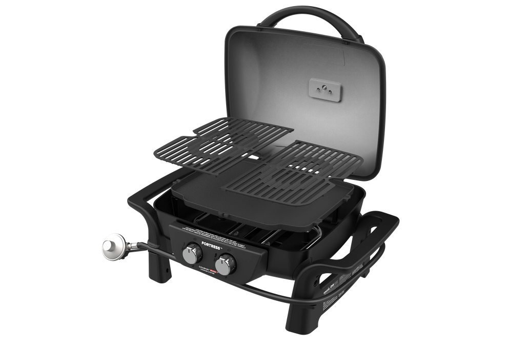 1 Burner Cast Aluminum Tabletop Propane Gas Grill Black X82987