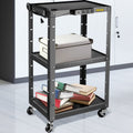 3-Shelf Steel AV Cart with Electric Power Cord J960572