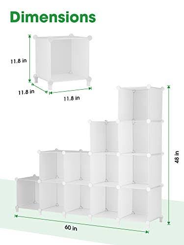 12-Cube Plastic Storage Shelves with Wooden Mallet Y267