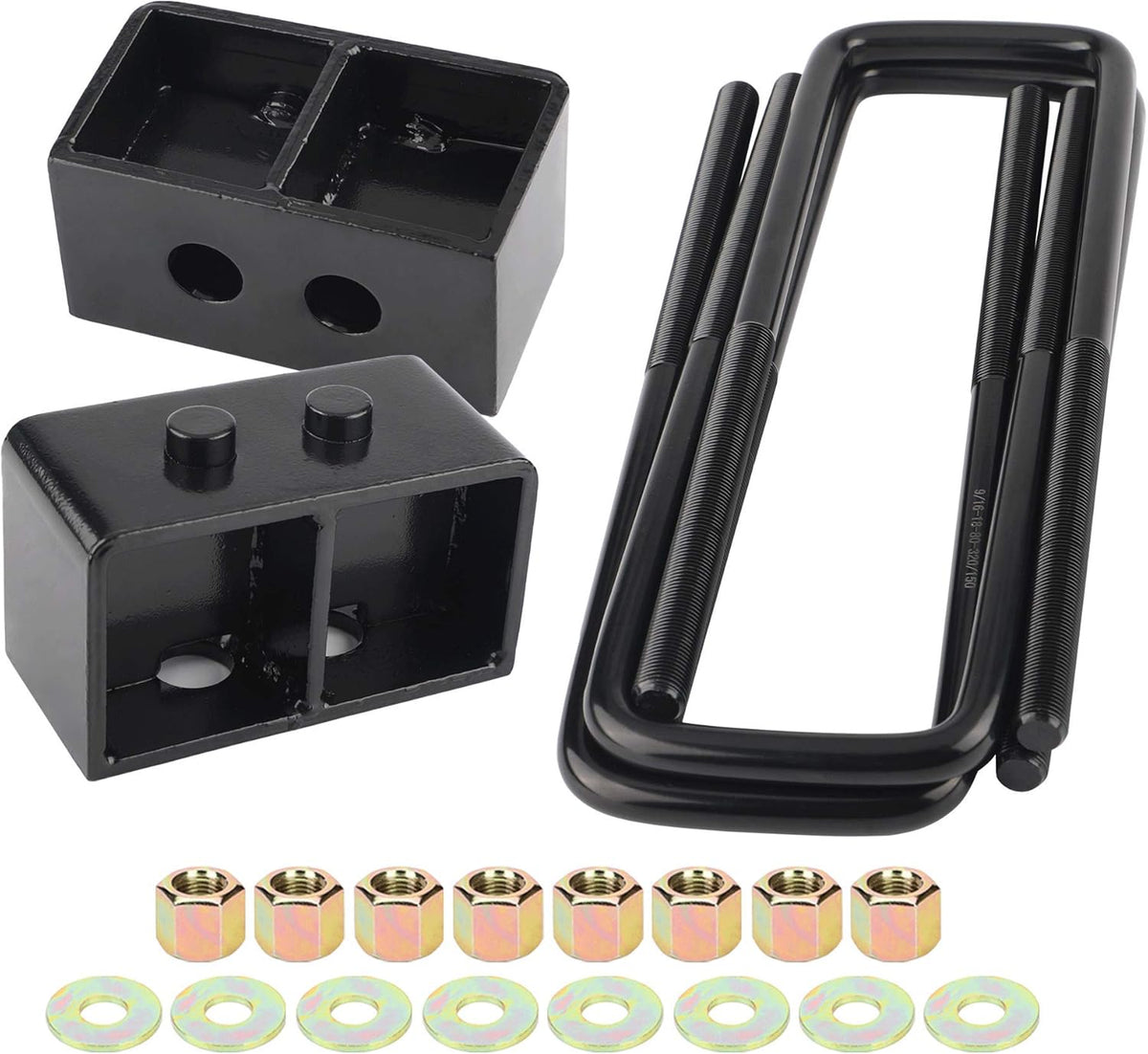 3" Rear Leveling Lift Block Kits Square U-Bolts Pickup Pack of 2 Z106762