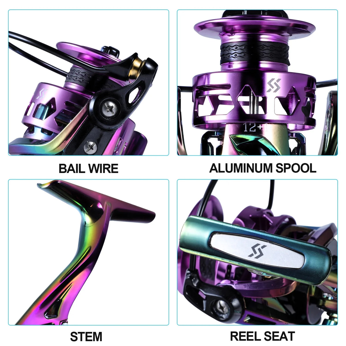 Multicolor Carbon Spinning Reel D5076
